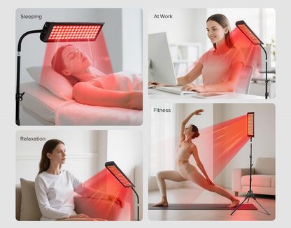 Red Light Therapy for Face and Body,  Infrared Light Therapy Lamp with Stand, 660Nm Red Light and 850Nm near Infrared Light Therapy Device for Face Knee Body, Skin Care at Home